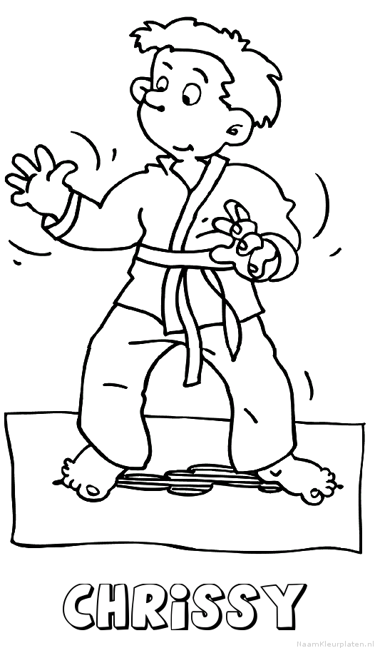 Chrissy judo kleurplaat