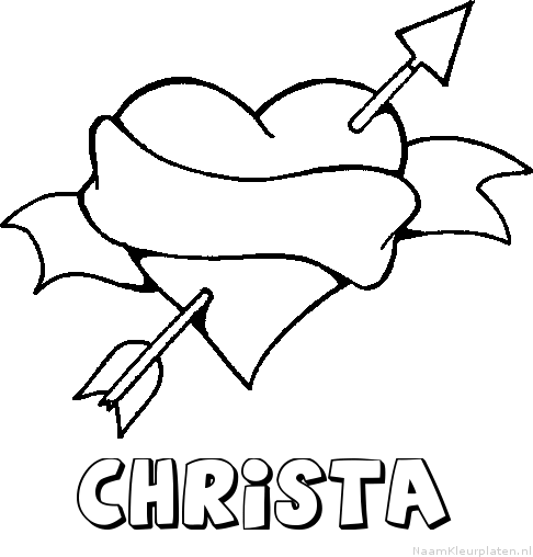 Christa liefde kleurplaat