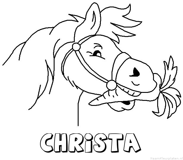 Christa paard van sinterklaas kleurplaat