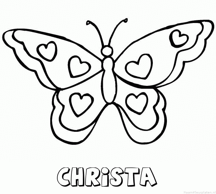 Christa vlinder hartjes