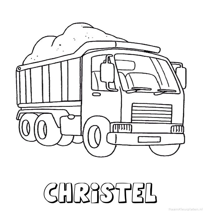 Christel vrachtwagen kleurplaat