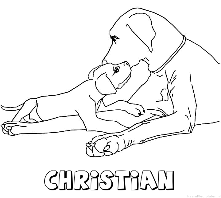 Christian hond puppy kleurplaat