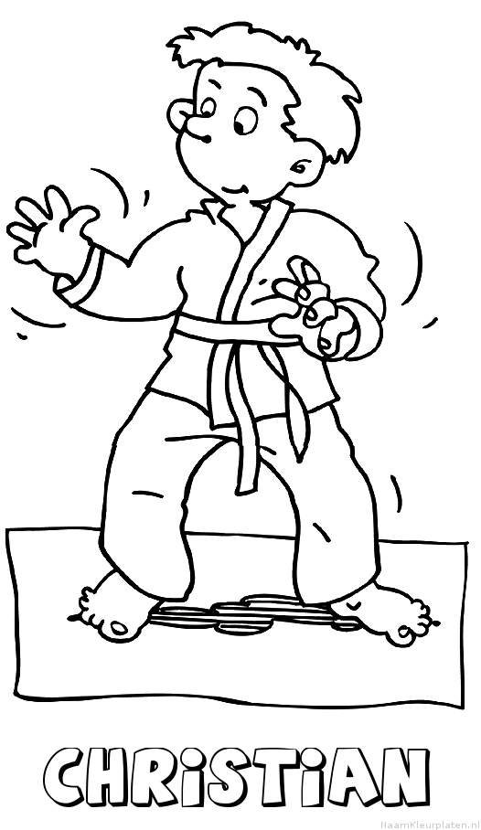 Christian judo kleurplaat