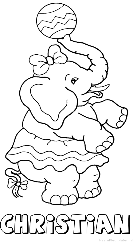 Christian olifant kleurplaat