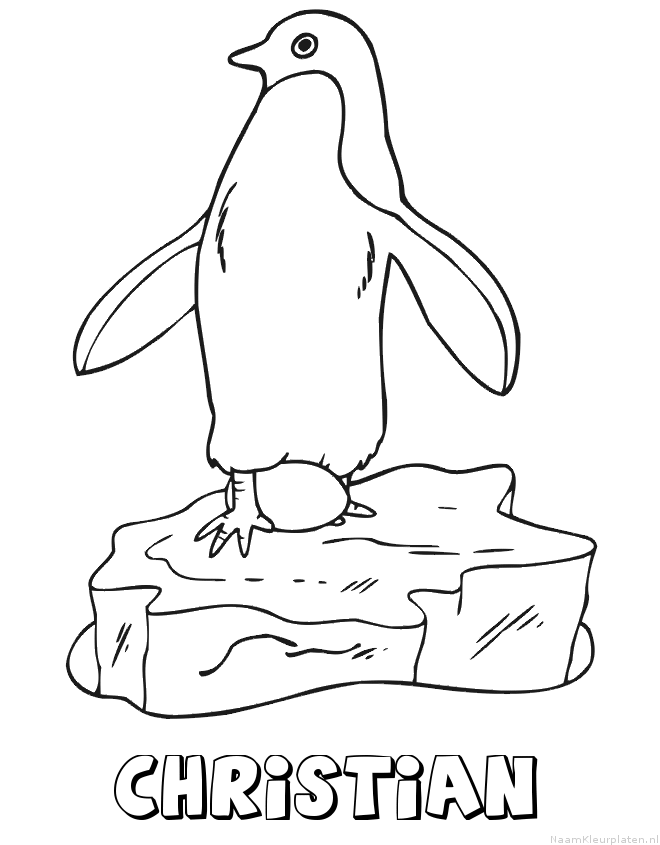 Christian pinguin kleurplaat