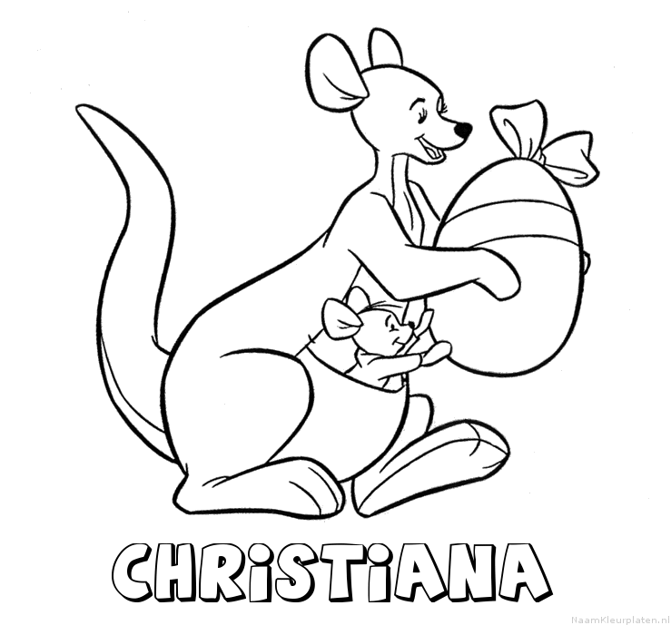 Christiana kangoeroe kleurplaat