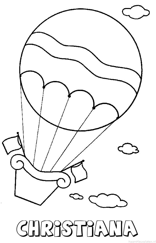 Christiana luchtballon kleurplaat