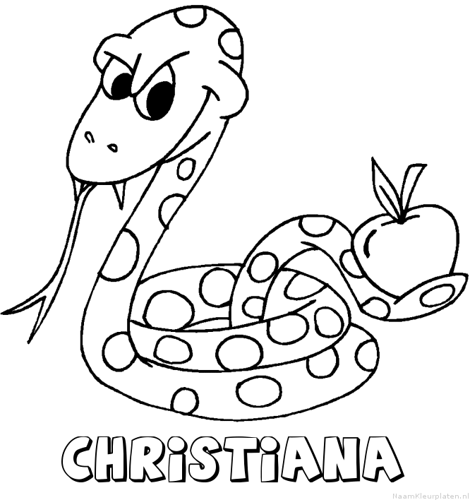Christiana slang kleurplaat