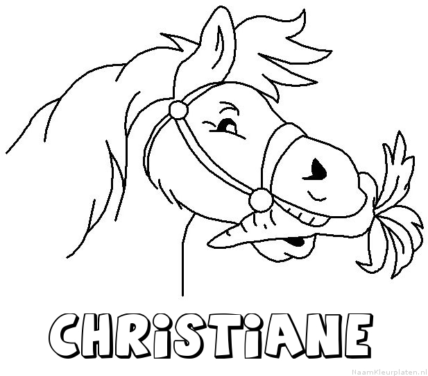 Christiane paard van sinterklaas kleurplaat