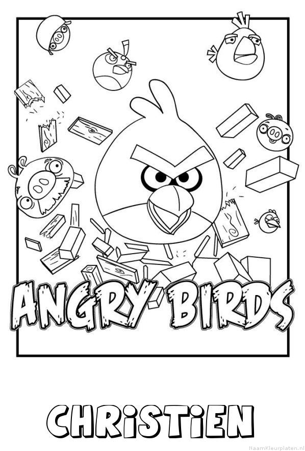 Christien angry birds kleurplaat