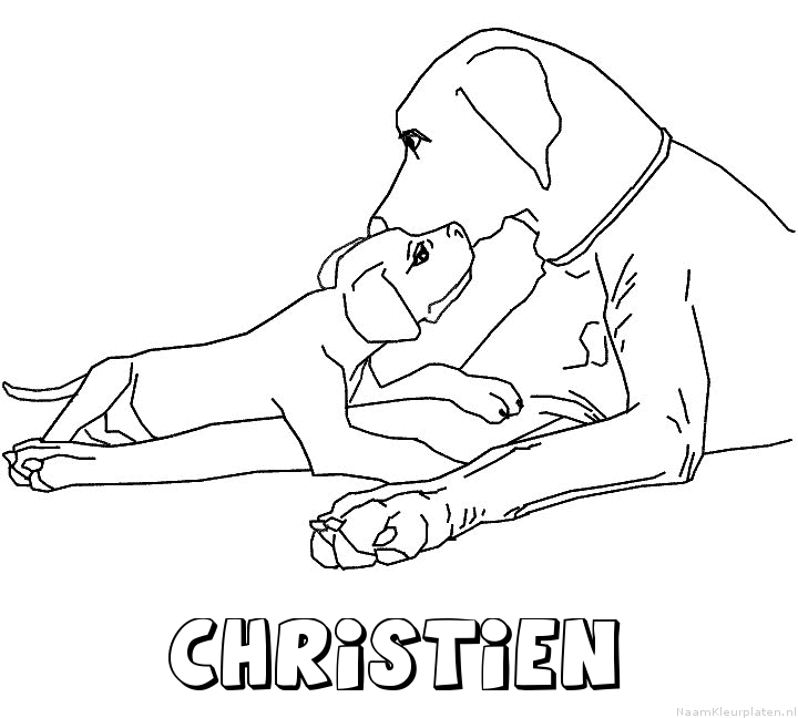 Christien hond puppy kleurplaat
