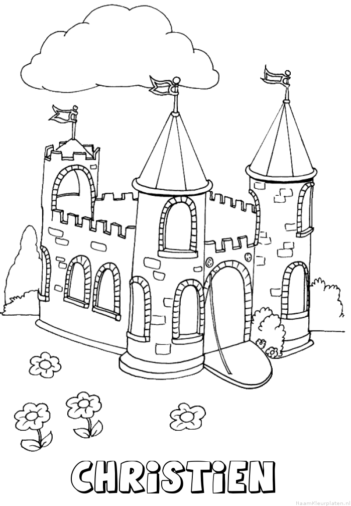 Christien kasteel kleurplaat