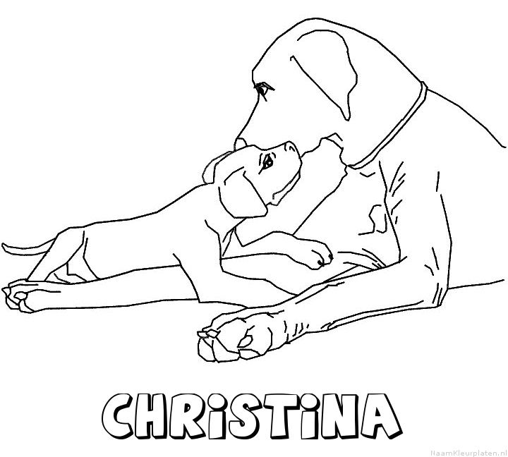 Christina hond puppy kleurplaat