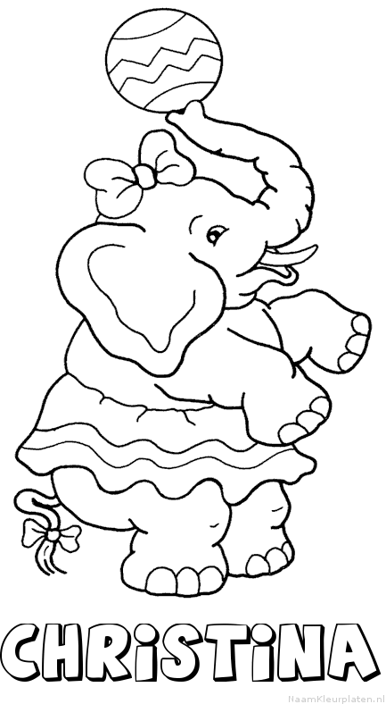 Christina olifant kleurplaat
