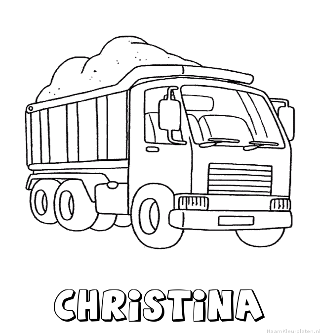 Christina vrachtwagen kleurplaat
