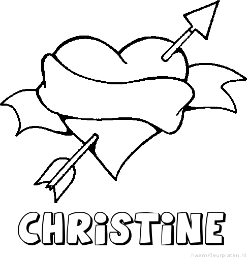 Christine liefde kleurplaat