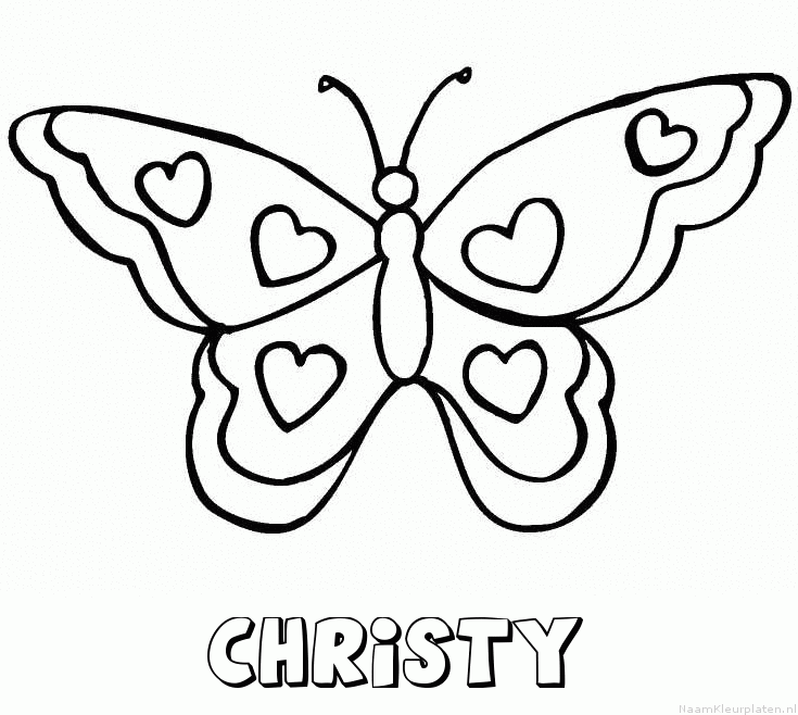 Christy vlinder hartjes