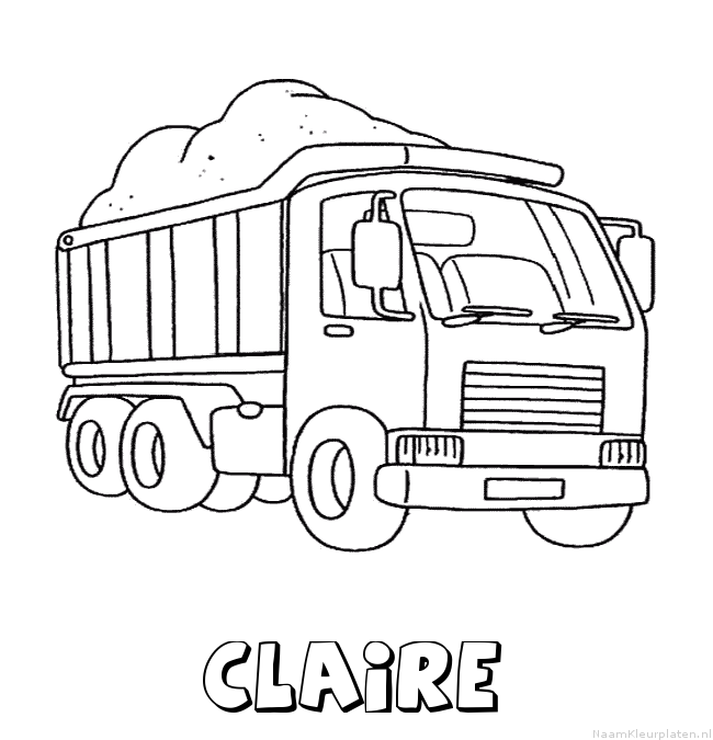 Claire vrachtwagen kleurplaat