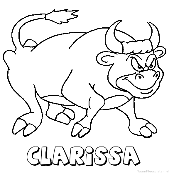 Clarissa stier kleurplaat