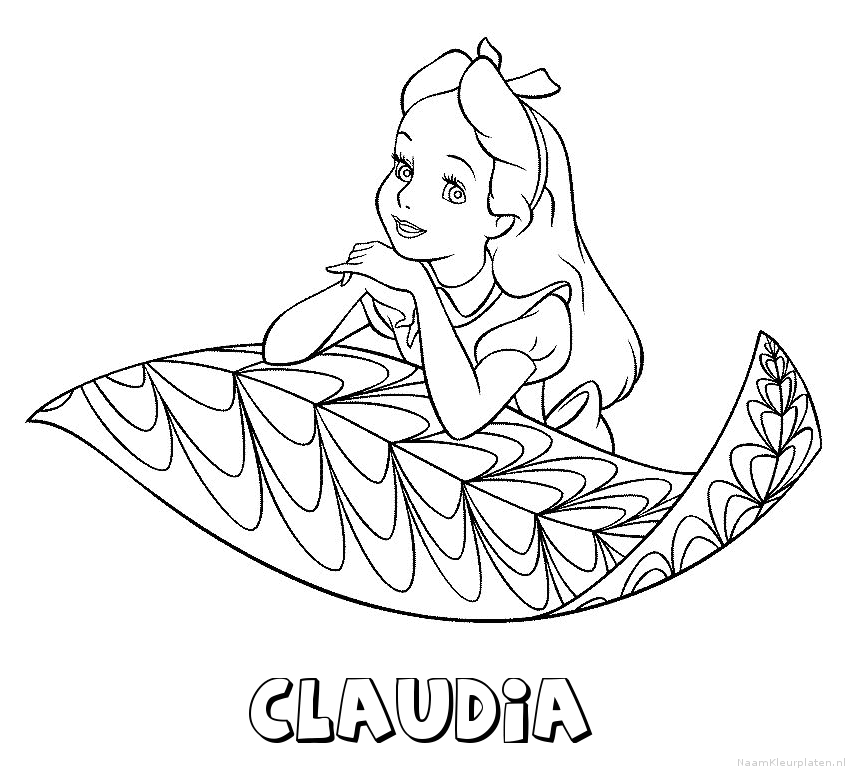 Claudia alice in wonderland kleurplaat