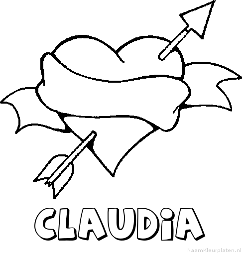Claudia liefde kleurplaat