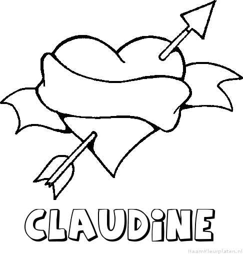 Claudine liefde kleurplaat