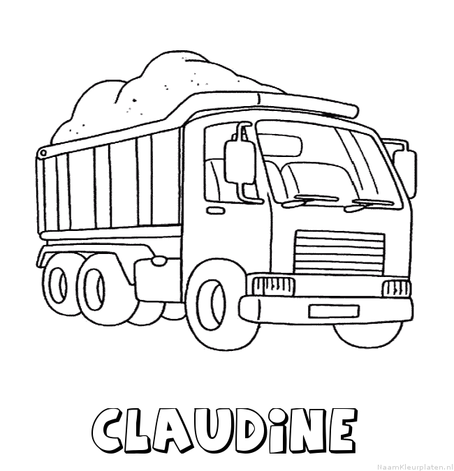 Claudine vrachtwagen kleurplaat