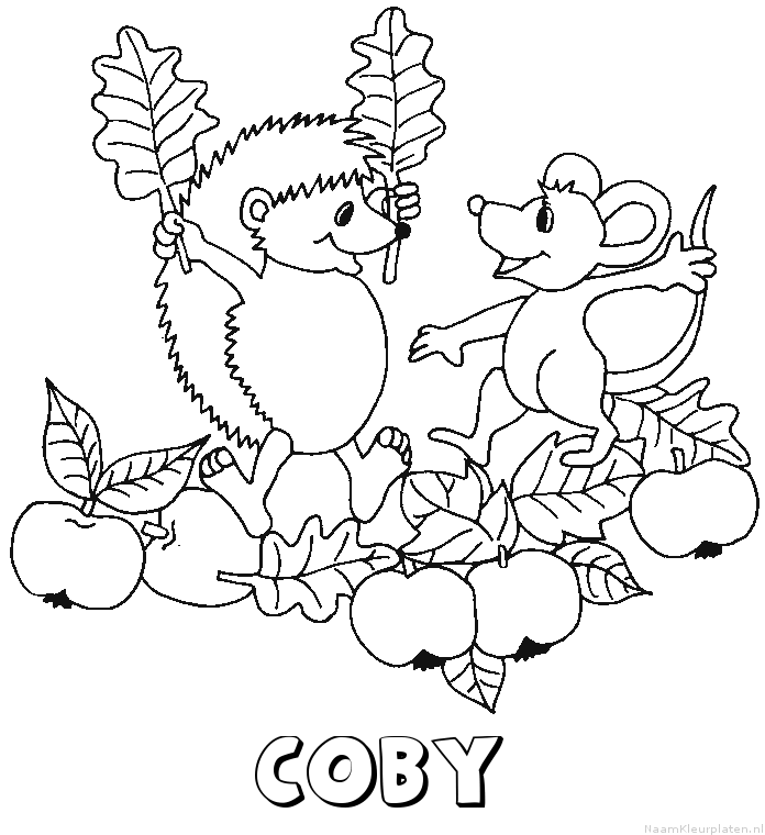 Coby egel kleurplaat