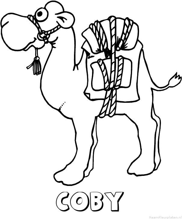 Coby kameel kleurplaat