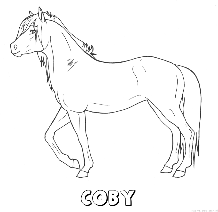 Coby paard kleurplaat
