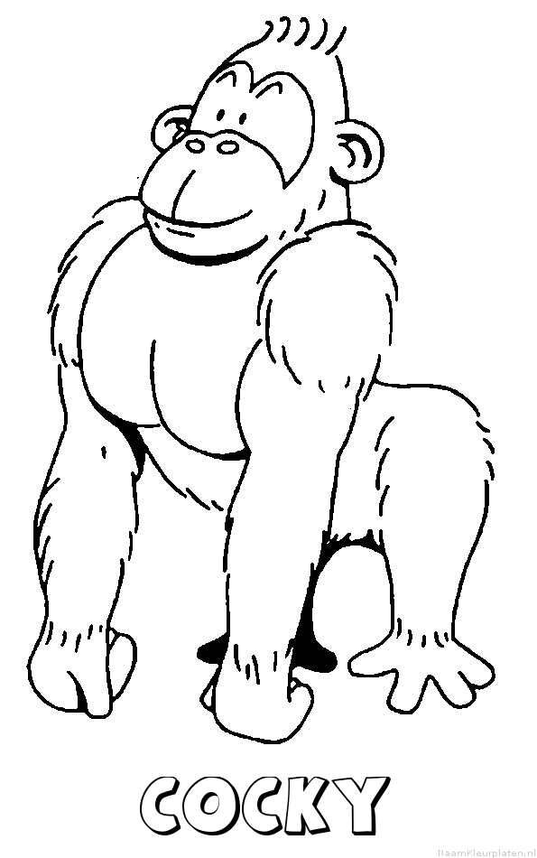 Cocky aap gorilla kleurplaat