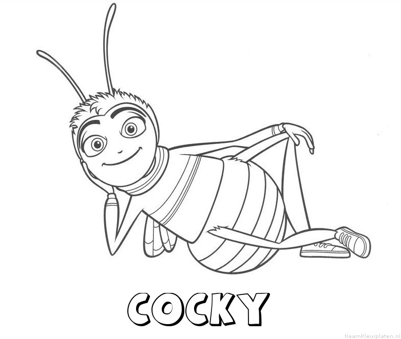 Cocky bee movie kleurplaat