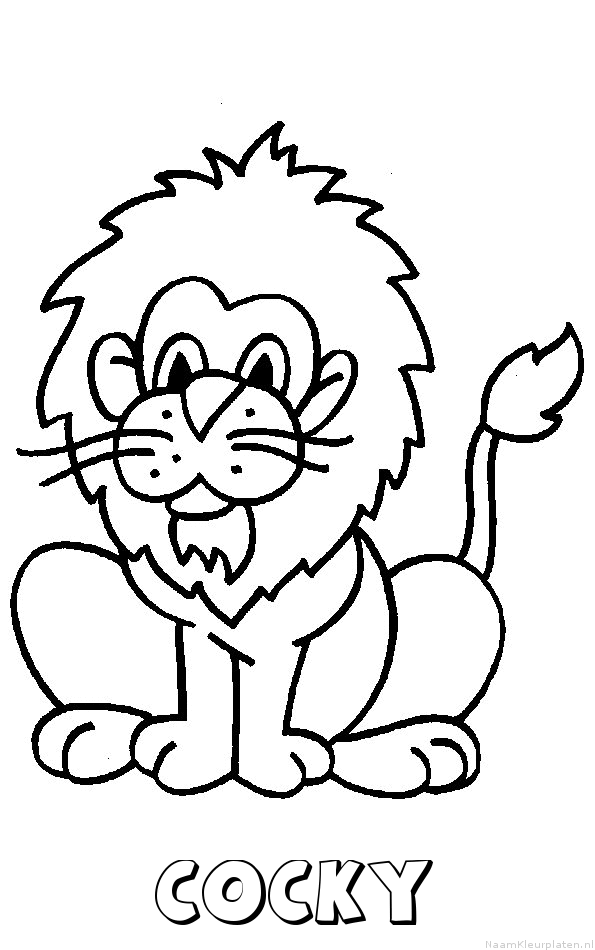 Cocky leeuw kleurplaat