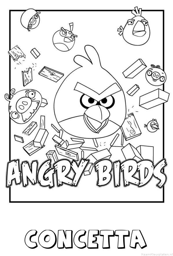 Concetta angry birds kleurplaat