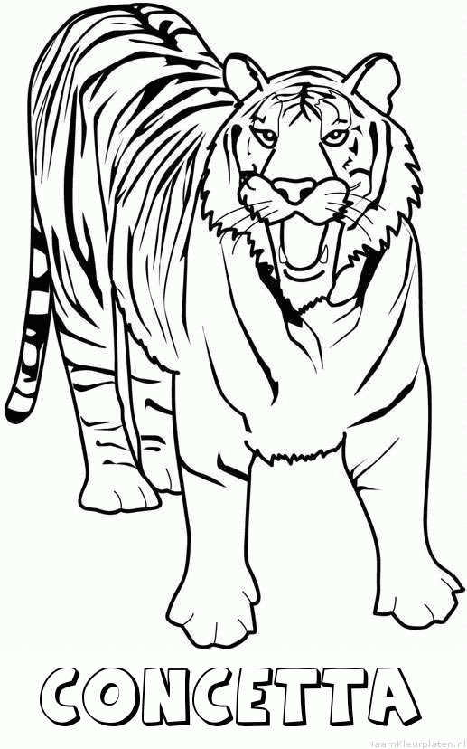 Concetta tijger 2 kleurplaat