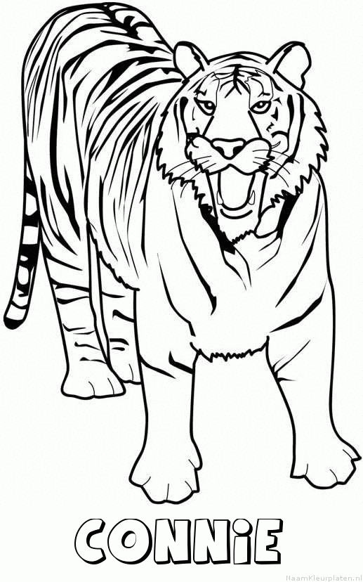 Connie tijger 2 kleurplaat