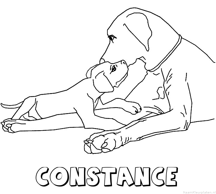 Constance hond puppy kleurplaat