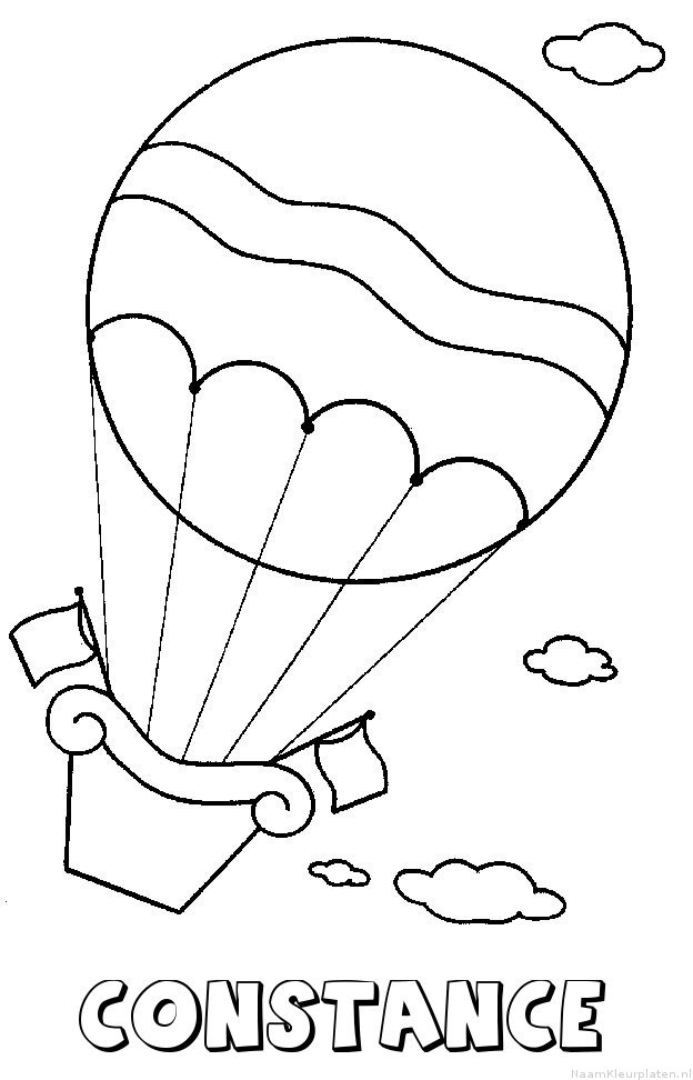 Constance luchtballon kleurplaat