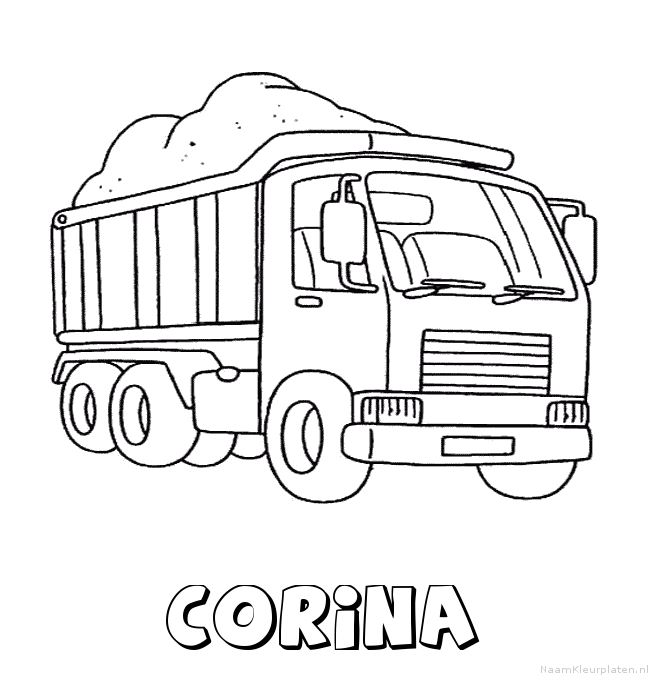 Corina vrachtwagen kleurplaat