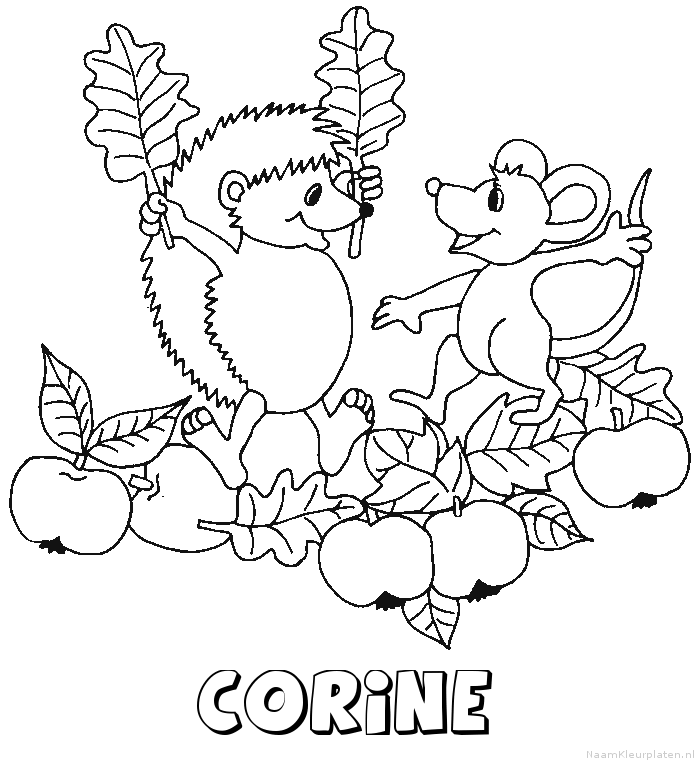 Corine egel kleurplaat