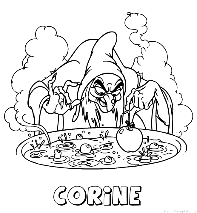 Corine heks kleurplaat