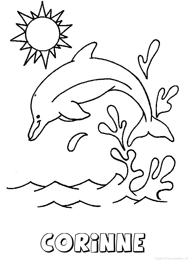 Corinne dolfijn kleurplaat