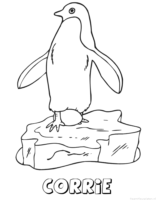 Corrie pinguin kleurplaat