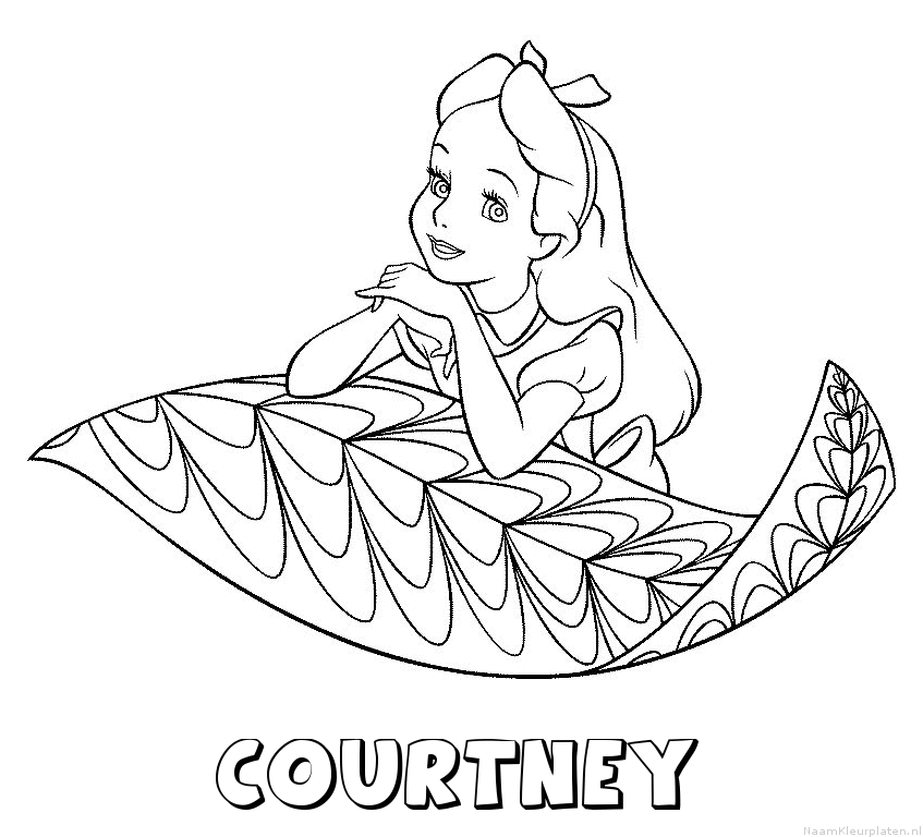 Courtney alice in wonderland kleurplaat