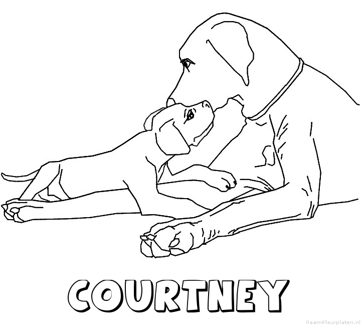 Courtney hond puppy kleurplaat