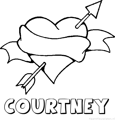 Courtney liefde kleurplaat