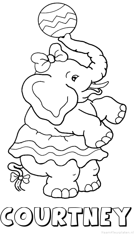Courtney olifant kleurplaat