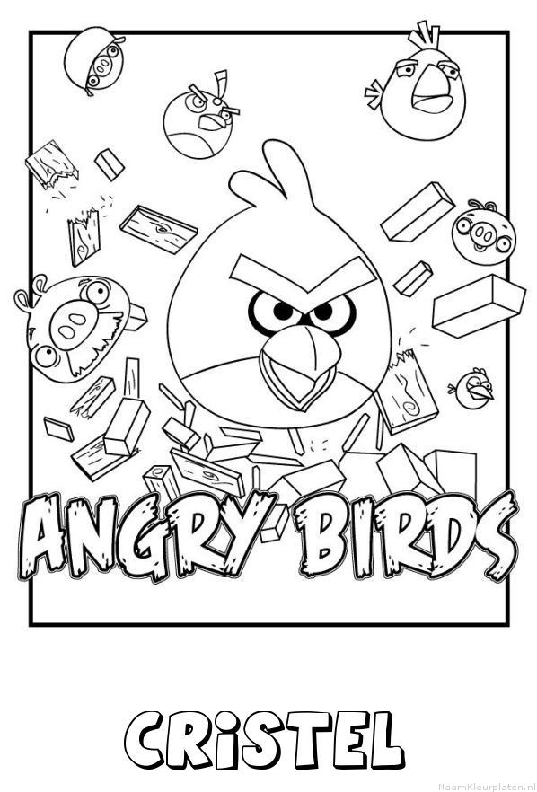 Cristel angry birds kleurplaat