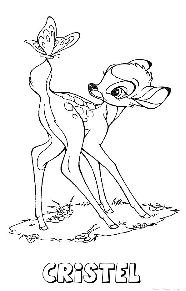 Cristel bambi kleurplaat