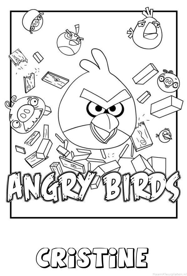 Cristine angry birds kleurplaat